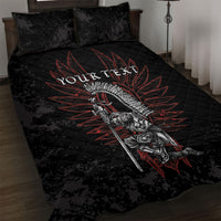 Personalized Poland Husaria Quilt Bed Set Polska Winged Hussar Knight Pride