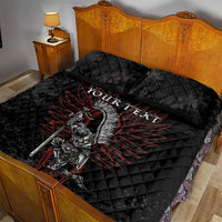Personalized Poland Husaria Quilt Bed Set Polska Winged Hussar Knight Pride