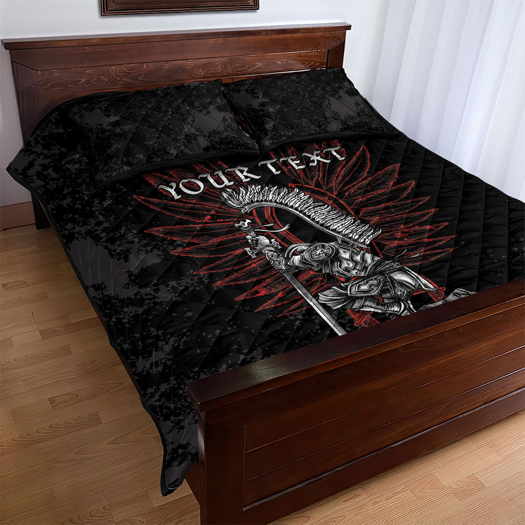 Personalized Poland Husaria Quilt Bed Set Polska Winged Hussar Knight Pride