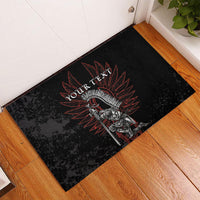 Personalized Poland Husaria Rubber Doormat Polska Winged Hussar Knight Pride