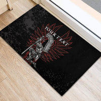 Personalized Poland Husaria Rubber Doormat Polska Winged Hussar Knight Pride