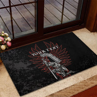 Personalized Poland Husaria Rubber Doormat Polska Winged Hussar Knight Pride