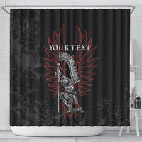 Personalized Poland Husaria Shower Curtain Polska Winged Hussar Knight Pride