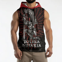 Personalized Poland Husaria Sleeveless Hoodie Polska Winged Hussar Knight Pride