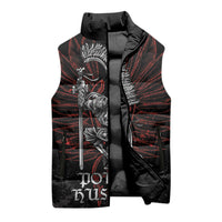 Personalized Poland Husaria Sleeveless Puffer Jacket Polska Winged Hussar Knight Pride