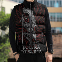 Personalized Poland Husaria Sleeveless Puffer Jacket Polska Winged Hussar Knight Pride