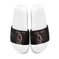 Personalized Poland Husaria Slide Sandals Polska Winged Hussar Knight Pride