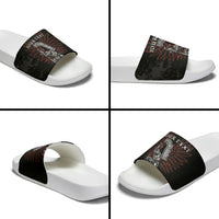 Personalized Poland Husaria Slide Sandals Polska Winged Hussar Knight Pride