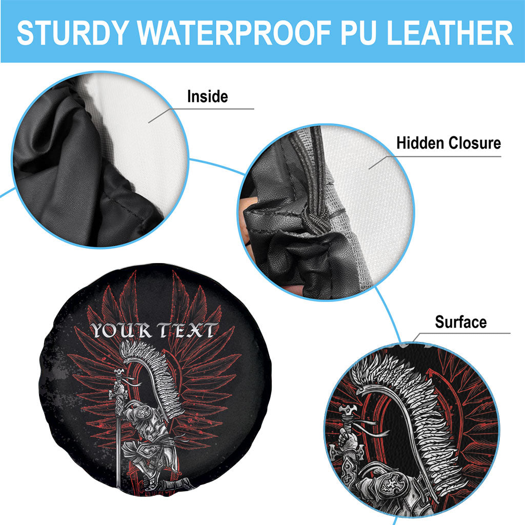 Personalized Poland Husaria Spare Tire Cover Polska Winged Hussar Knight Pride