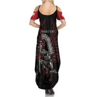 Personalized Poland Husaria Summer Maxi Dress Polska Winged Hussar Knight Pride