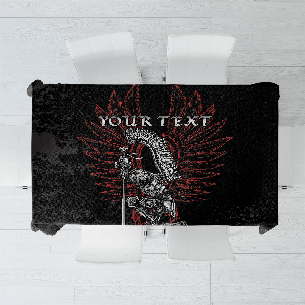 Personalized Poland Husaria Tablecloth Polska Winged Hussar Knight Pride
