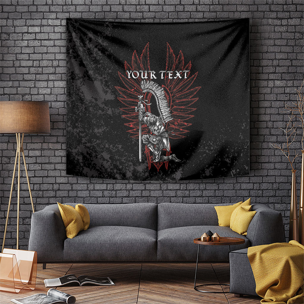 Personalized Poland Husaria Tapestry Polska Winged Hussar Knight Pride