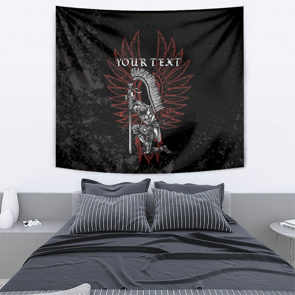 Personalized Poland Husaria Tapestry Polska Winged Hussar Knight Pride
