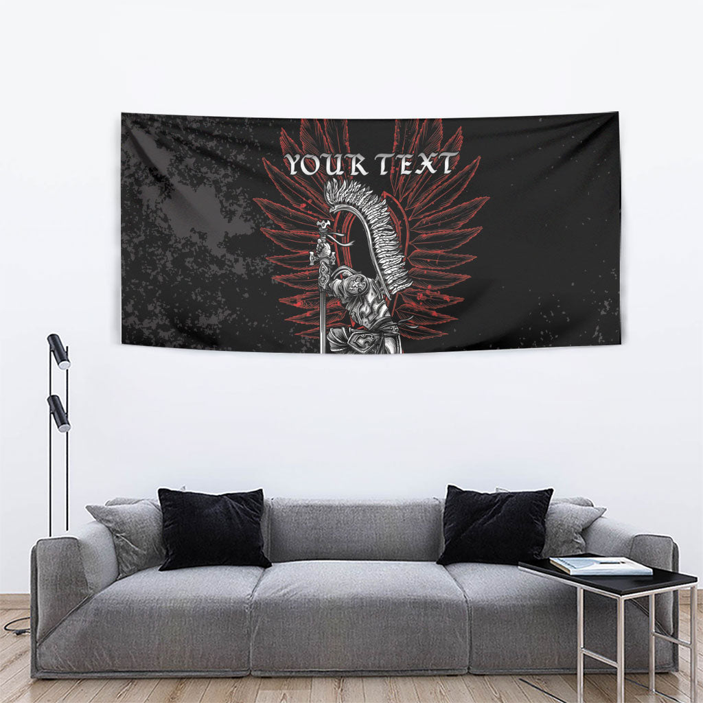 Personalized Poland Husaria Tapestry Polska Winged Hussar Knight Pride