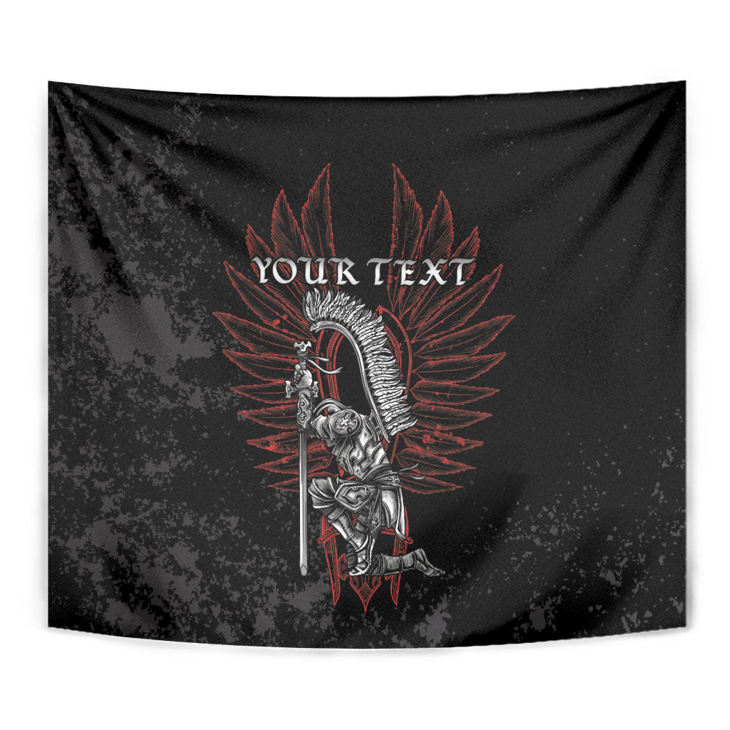 Personalized Poland Husaria Tapestry Polska Winged Hussar Knight Pride