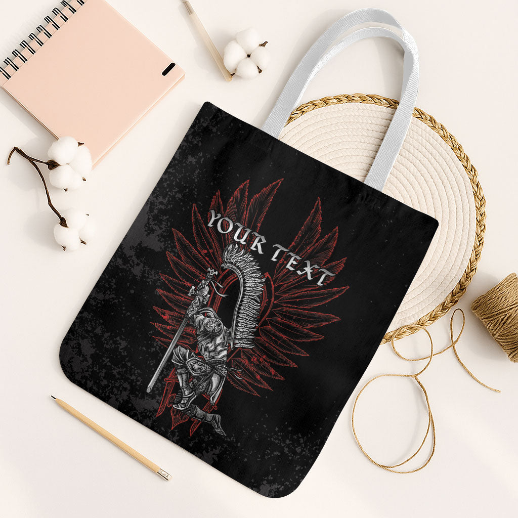 Personalized Poland Husaria Tote Bag Polska Winged Hussar Knight Pride