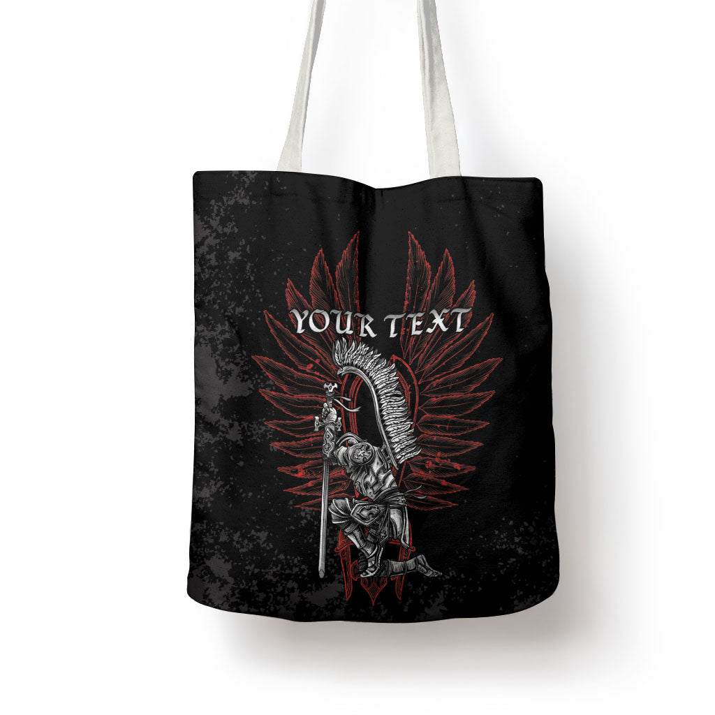 Personalized Poland Husaria Tote Bag Polska Winged Hussar Knight Pride