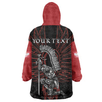 Personalized Poland Husaria Wearable Blanket Hoodie Polska Winged Hussar Knight Pride