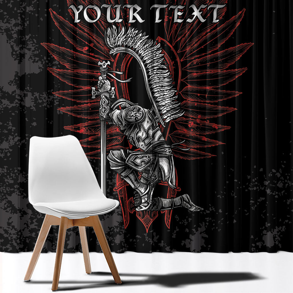 Personalized Poland Husaria Window Curtain Polska Winged Hussar Knight Pride