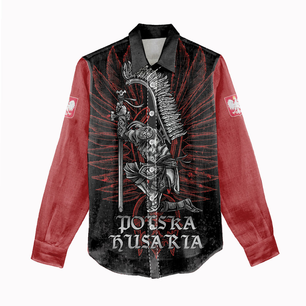 Personalized Poland Husaria Women Casual Shirt Polska Winged Hussar Knight Pride