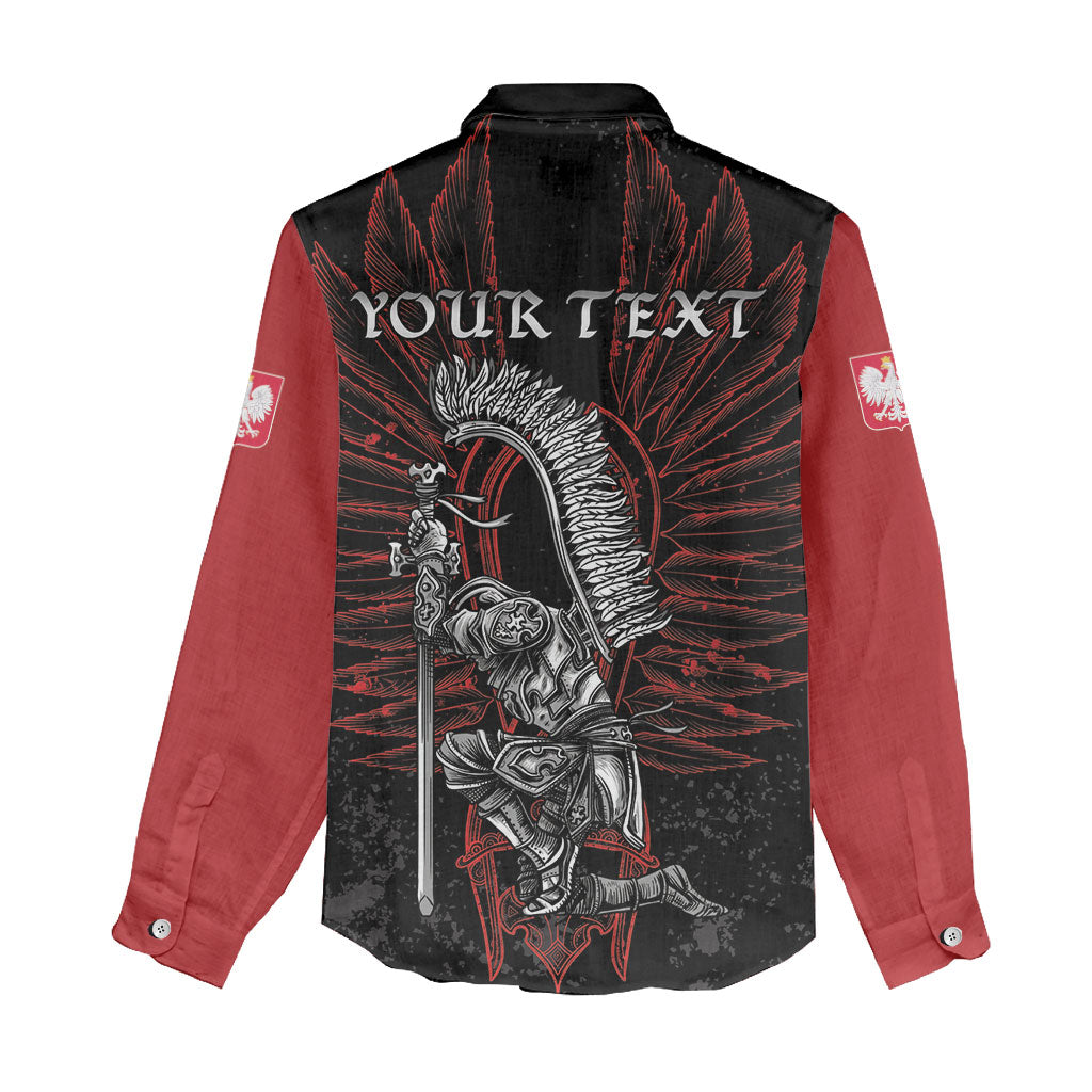 Personalized Poland Husaria Women Casual Shirt Polska Winged Hussar Knight Pride