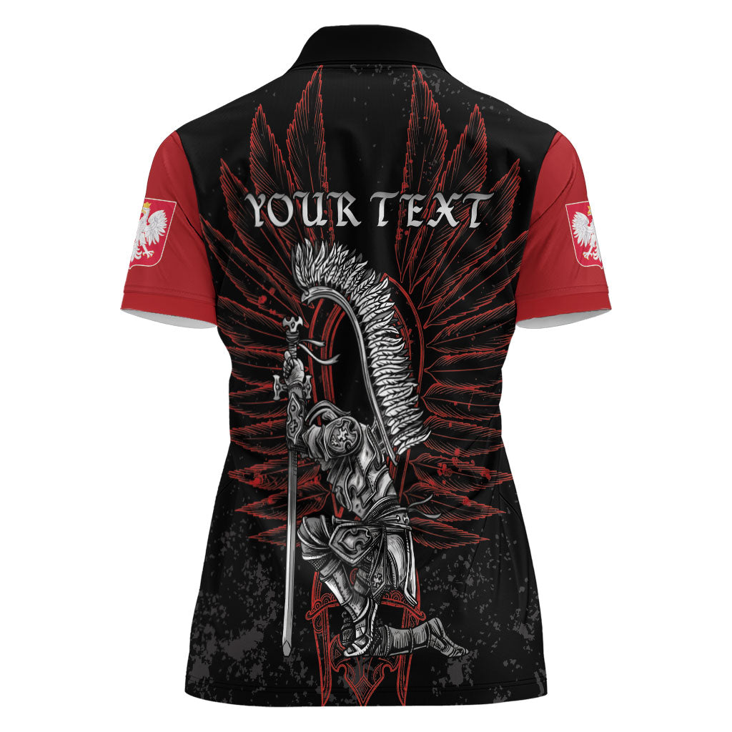 Personalized Poland Husaria Women Polo Shirt Polska Winged Hussar Knight Pride