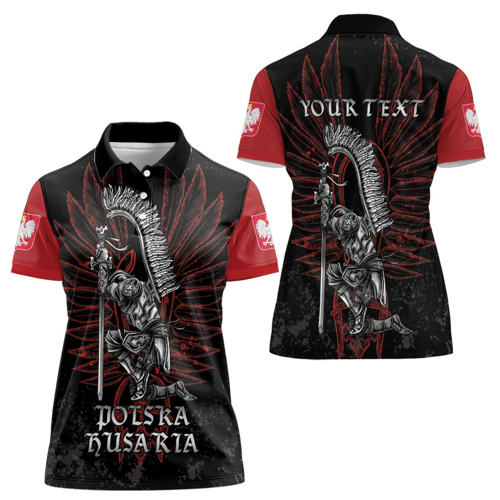 Personalized Poland Husaria Women Polo Shirt Polska Winged Hussar Knight Pride