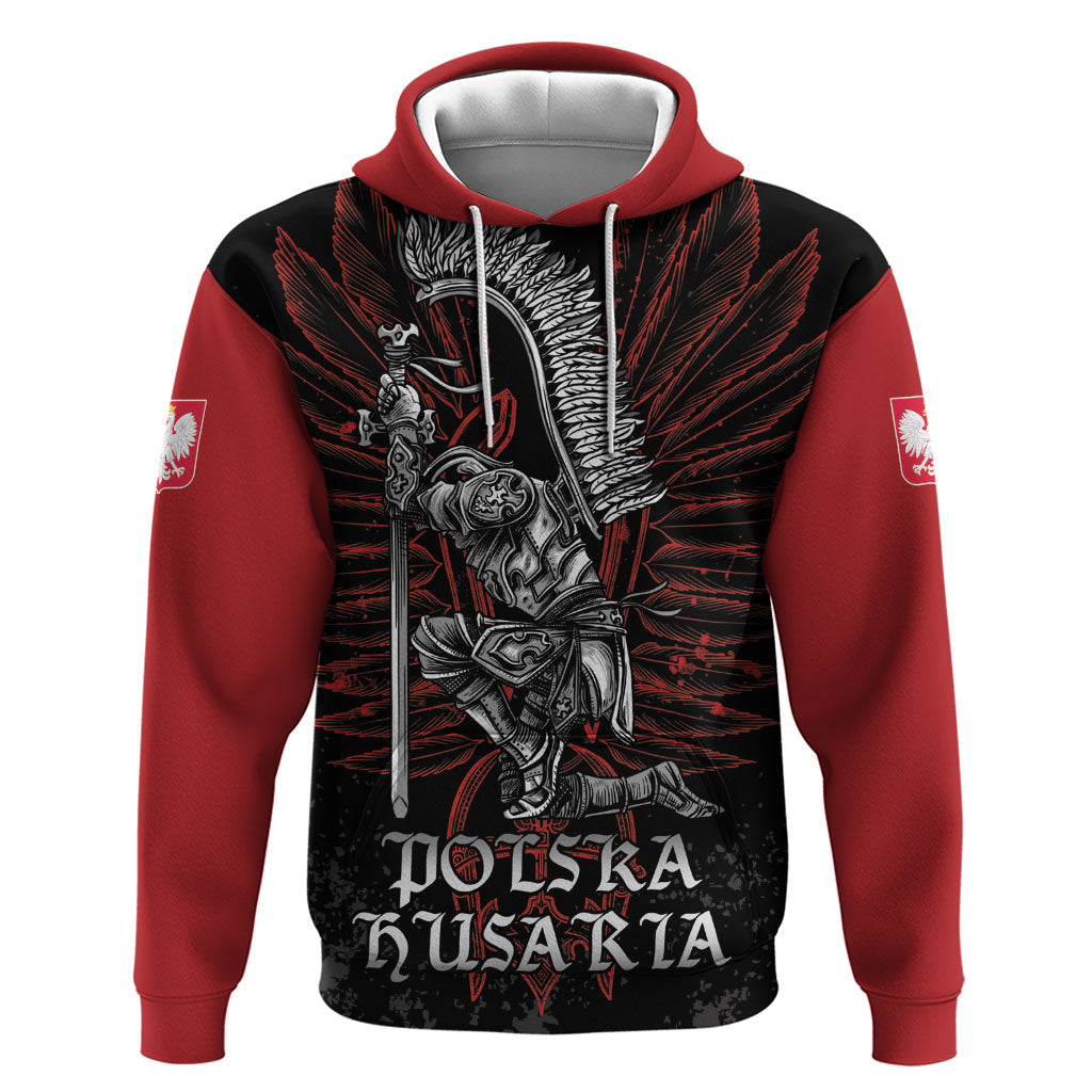 Personalized Poland Husaria Zip Hoodie Polska Winged Hussar Knight Pride