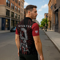 Personalized Poland Husaria Zipper Polo Shirt Polska Winged Hussar Knight Pride