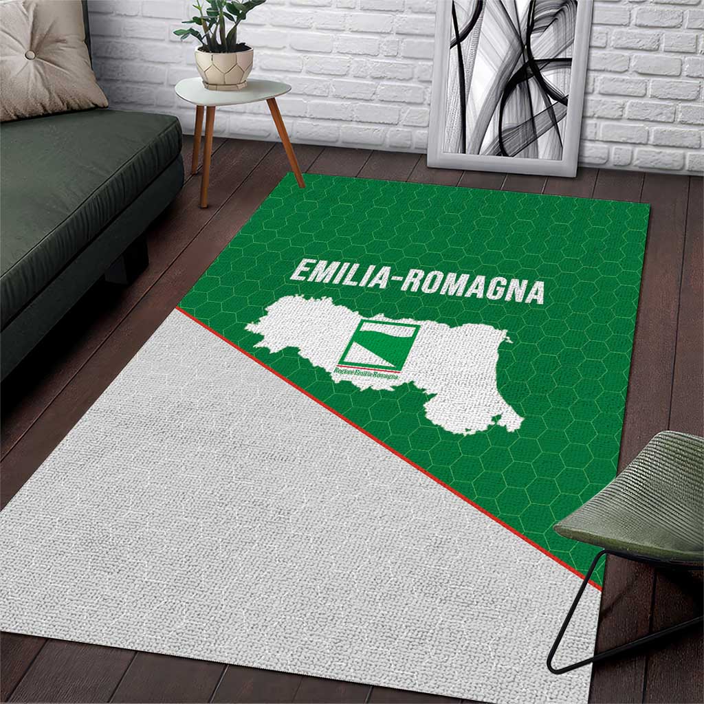Italy Emilia-Romagna Area Rug Map With Flag Style - Wonder Print Shop