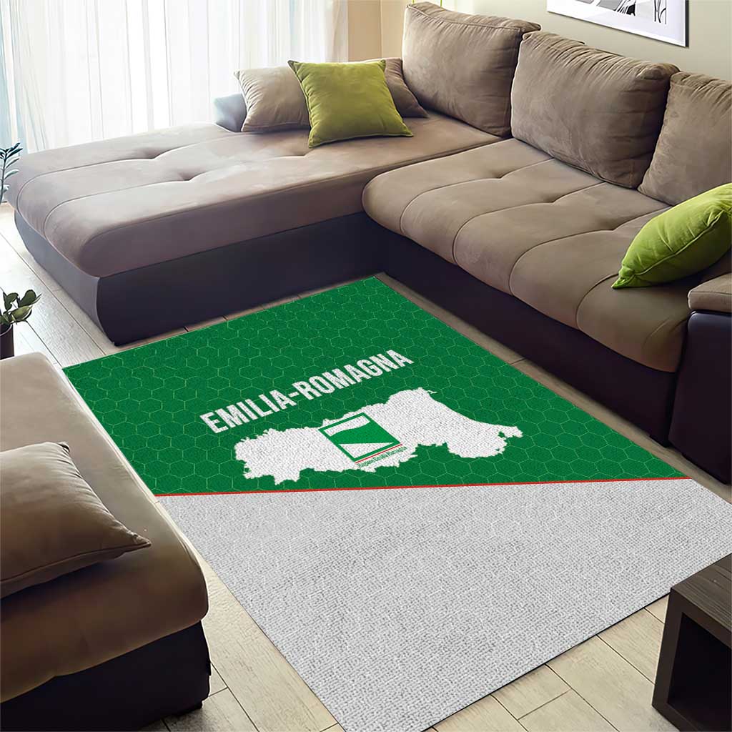 Italy Emilia-Romagna Area Rug Map With Flag Style - Wonder Print Shop