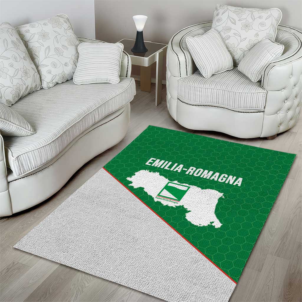 Italy Emilia-Romagna Area Rug Map With Flag Style - Wonder Print Shop