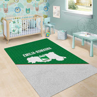 Italy Emilia-Romagna Area Rug Map With Flag Style - Wonder Print Shop