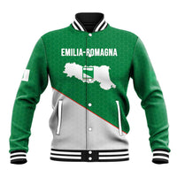Italy Emilia-Romagna Baseball Jacket Map With Flag Style LT19