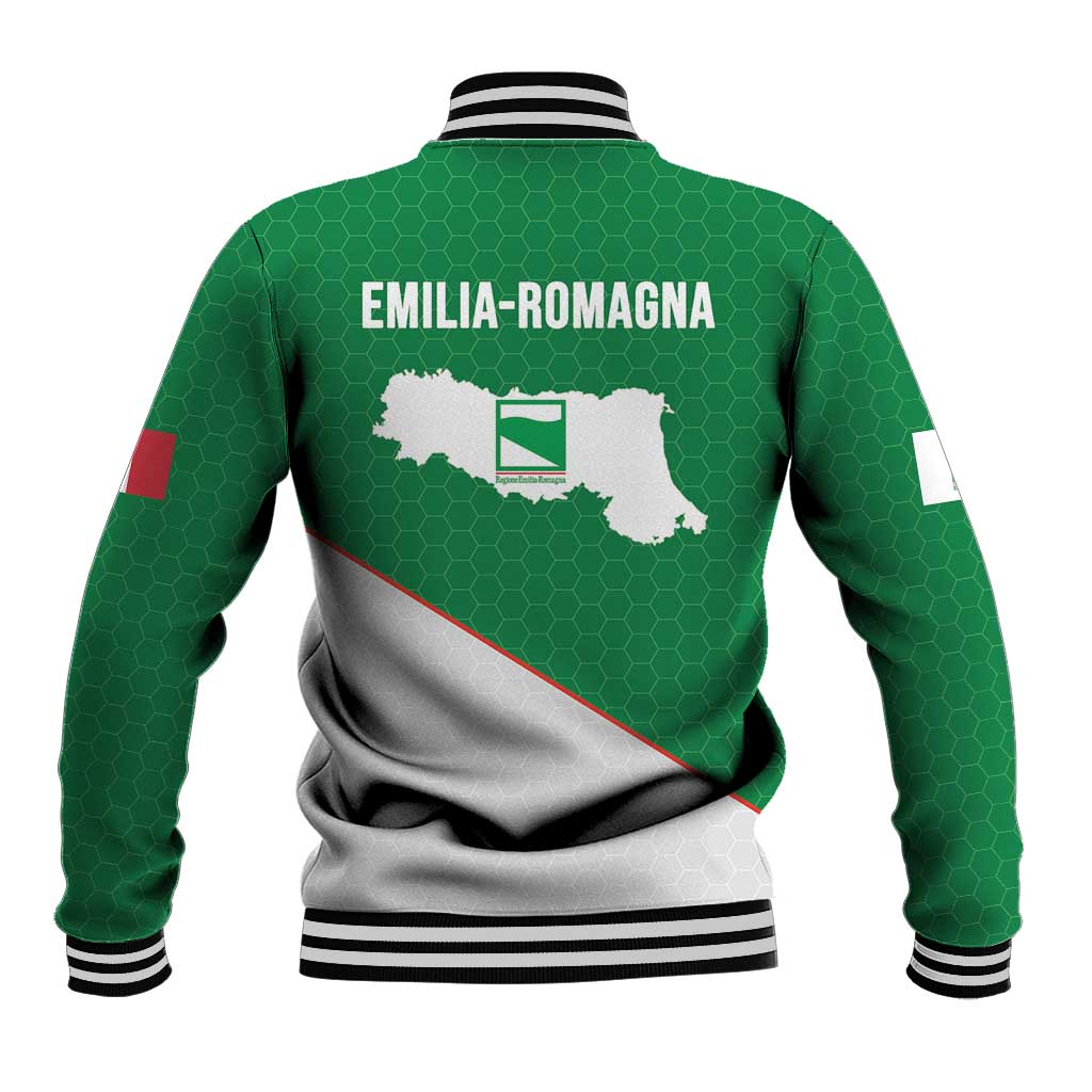 Italy Emilia-Romagna Baseball Jacket Map With Flag Style LT19