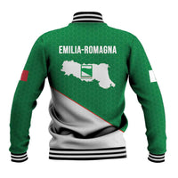 Italy Emilia-Romagna Baseball Jacket Map With Flag Style LT19