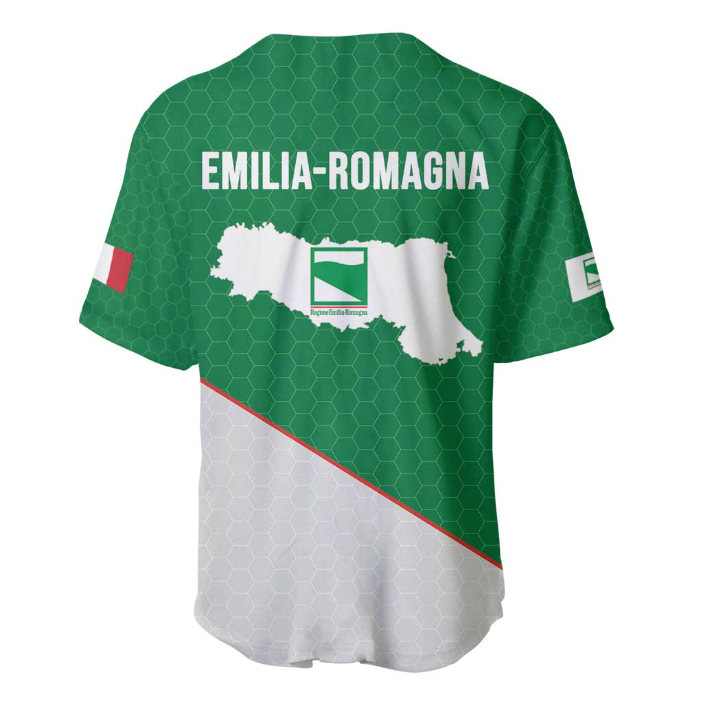 Italy Emilia-Romagna Baseball Jersey Map With Flag Style LT19