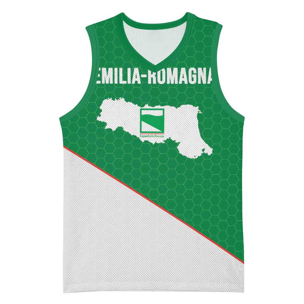 Italy Emilia-Romagna Basketball Jersey Map With Flag Style - Wonder Print Shop