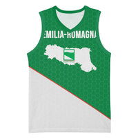 Italy Emilia-Romagna Basketball Jersey Map With Flag Style - Wonder Print Shop