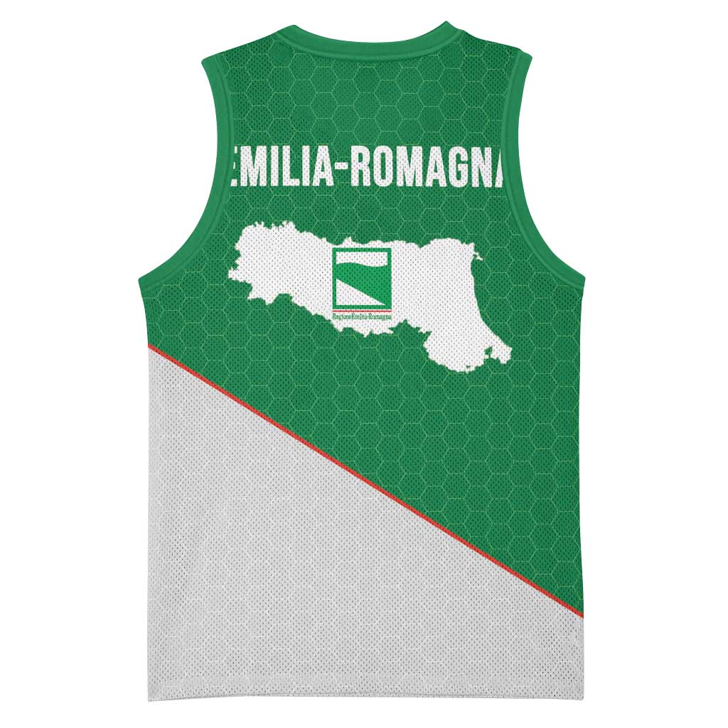 Italy Emilia-Romagna Basketball Jersey Map With Flag Style - Wonder Print Shop