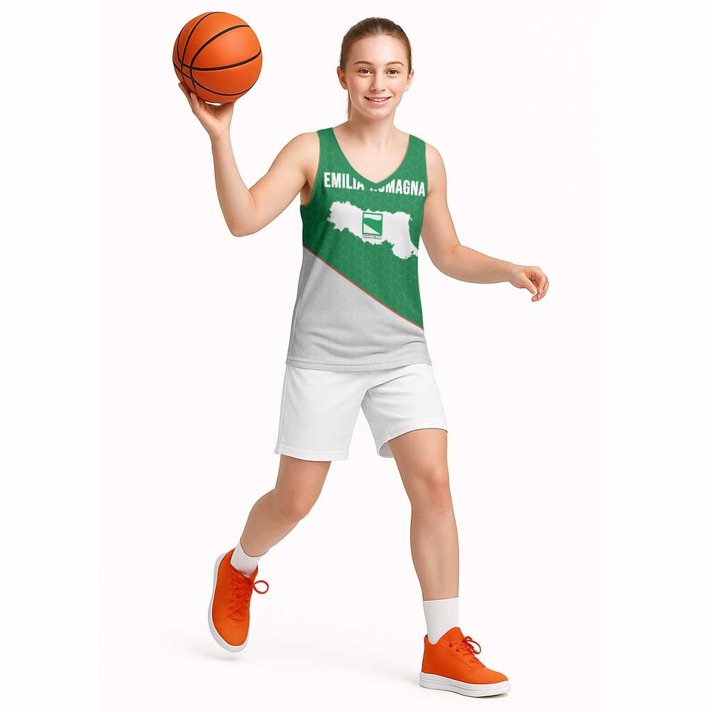 Italy Emilia-Romagna Basketball Jersey Map With Flag Style - Wonder Print Shop
