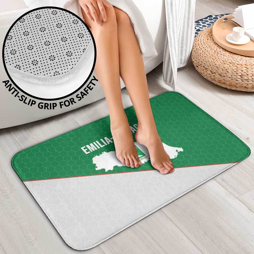 Italy Emilia-Romagna Bathroom Set Map With Flag Style - Wonder Print Shop