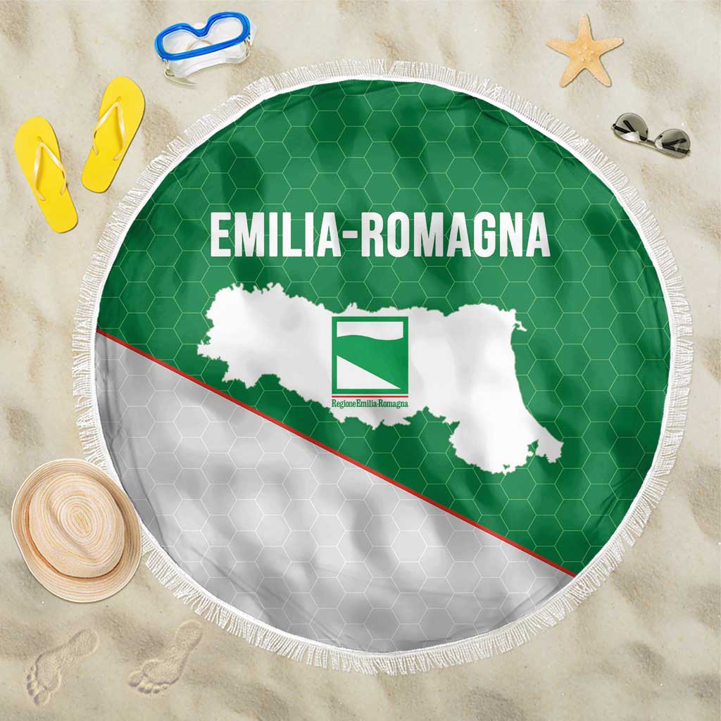 Italy Emilia-Romagna Beach Blanket Map With Flag Style - Wonder Print Shop