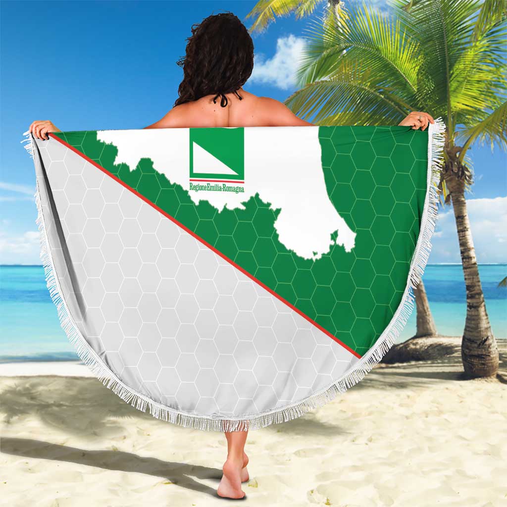 Italy Emilia-Romagna Beach Blanket Map With Flag Style - Wonder Print Shop