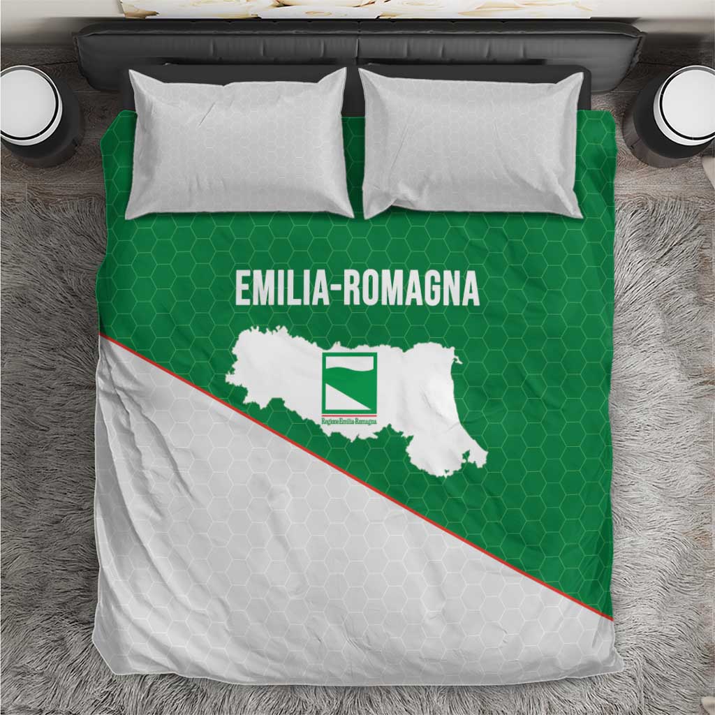 Italy Emilia-Romagna Bedding Set Map With Flag Style - Wonder Print Shop