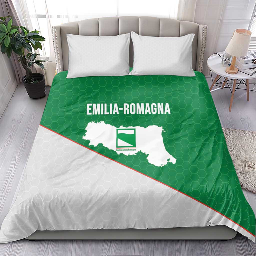 Italy Emilia-Romagna Bedding Set Map With Flag Style - Wonder Print Shop