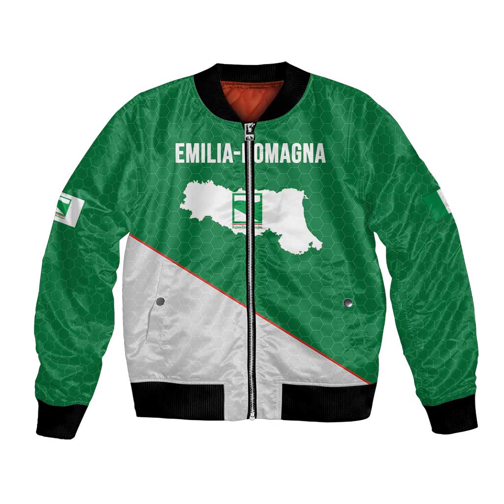 Italy Emilia-Romagna Bomber Jacket Map With Flag Style LT19