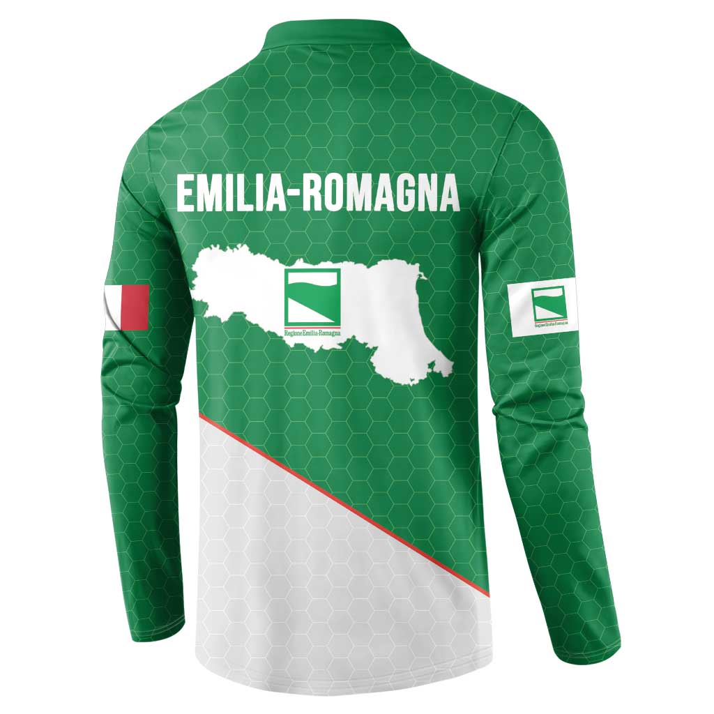 Italy Emilia-Romagna Button Sweatshirt Map With Flag Style LT19
