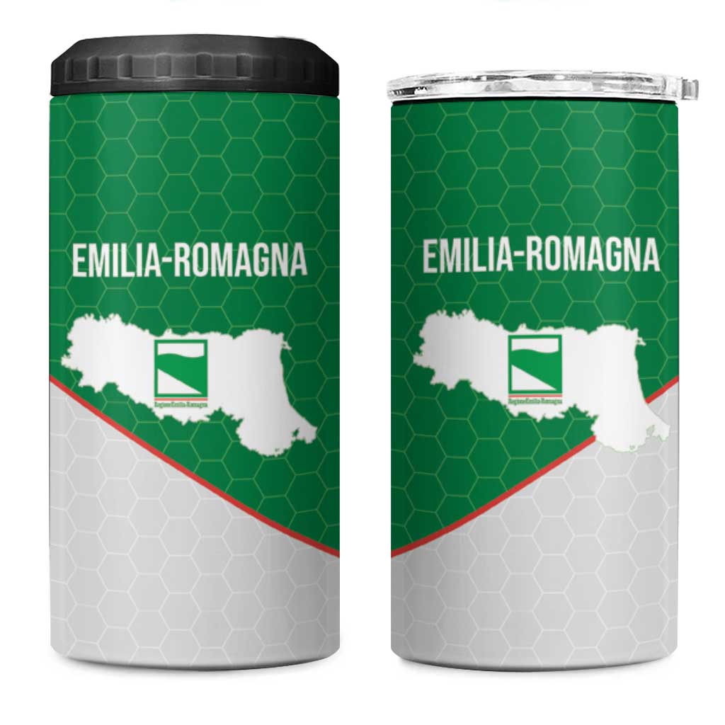 Italy Emilia-Romagna 4 in 1 Can Cooler Tumbler Map With Flag Style - Wonder Print Shop