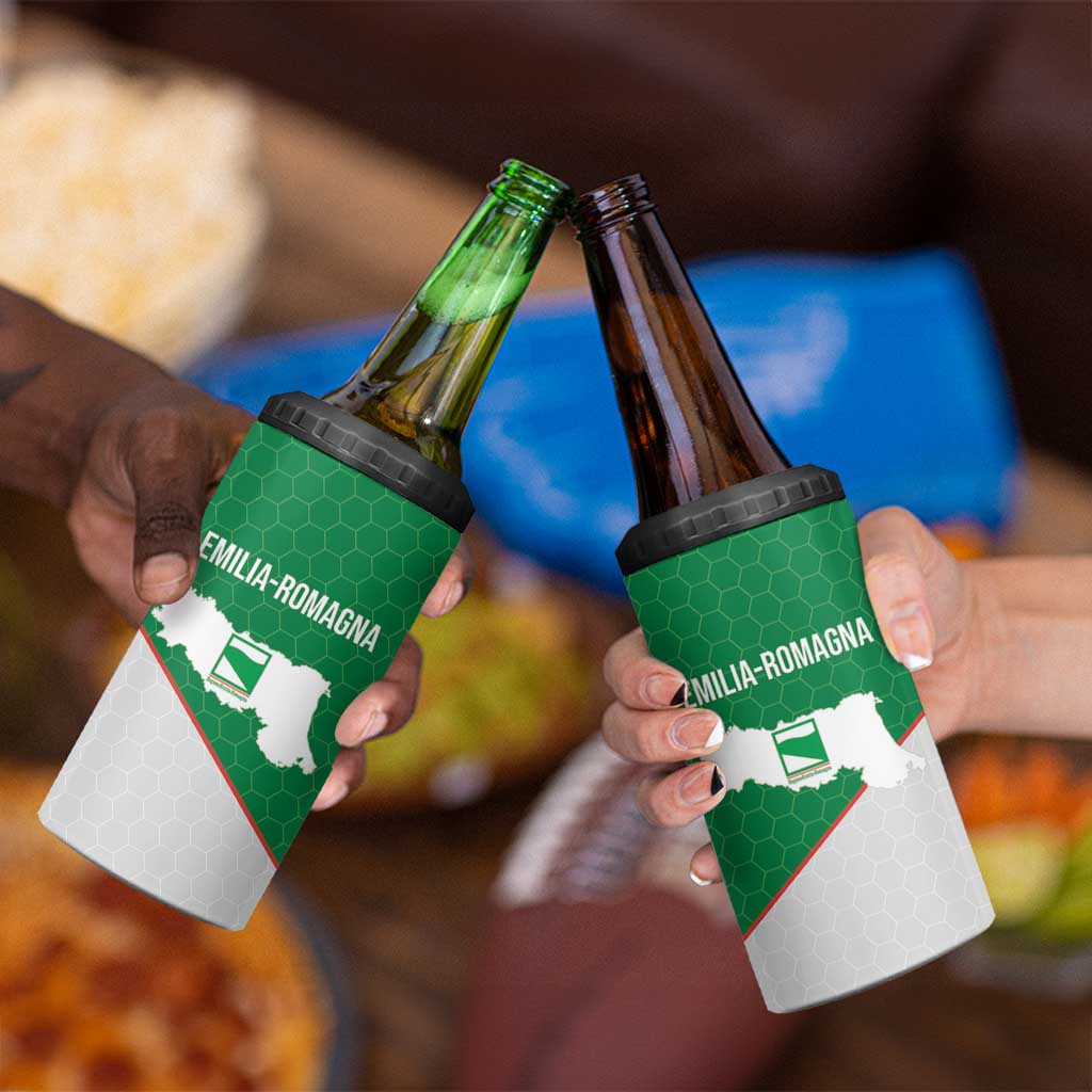 Italy Emilia-Romagna 4 in 1 Can Cooler Tumbler Map With Flag Style - Wonder Print Shop